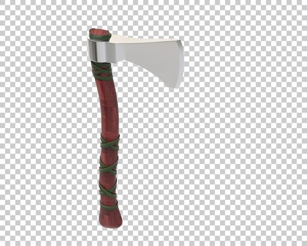 Axt des Kriegers isoliert auf dem Hintergrund 3D-Rendering-Illustration