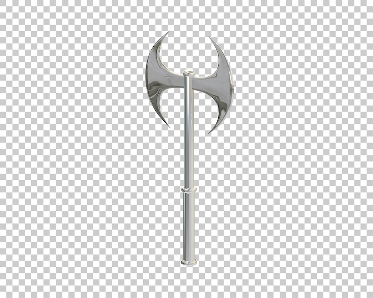 PSD axt isoliert auf dem hintergrund 3d-rendering-illustration