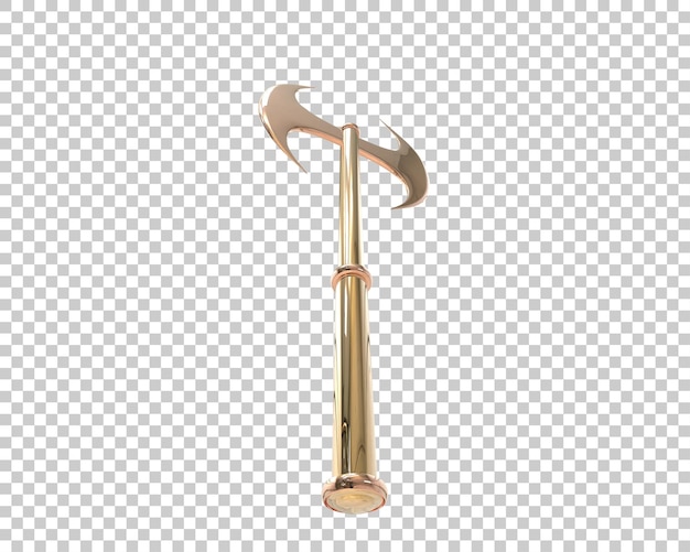 Axt isoliert auf dem Hintergrund 3D-Rendering-Illustration