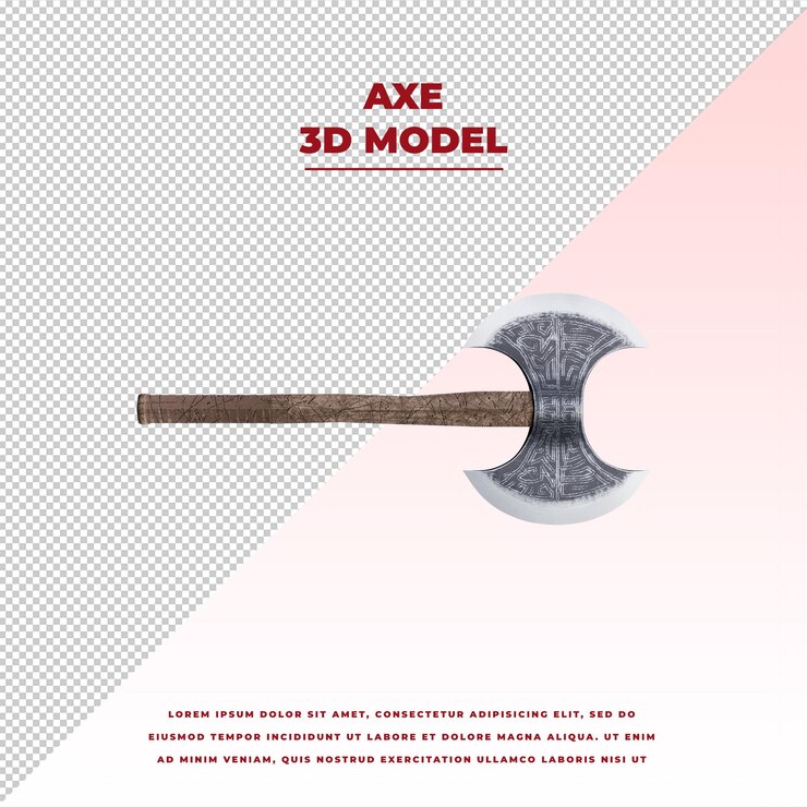 PSD axt isoliert