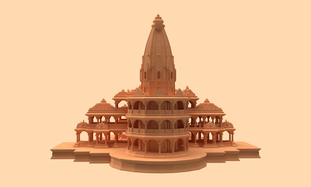Ayodhya Ram Mandir Vista posteriore