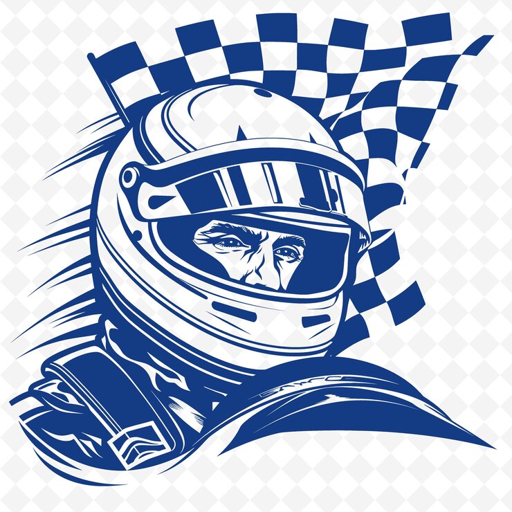 PSD ayrton senna con el ícono de las carreras piloto de fórmula uno con un casco diseños creativos del ícono de la cultura brasileña
