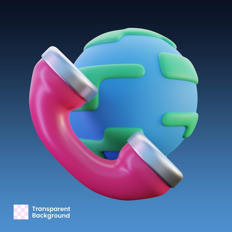 PSD ayuda al cliente en todo el mundo ilustración 3d.
