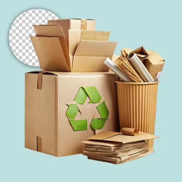 Ayuda y cuidado de la imagen conceptual para el reciclaje Símbolo de reciclaje triangular verde sobre un fondo transparente