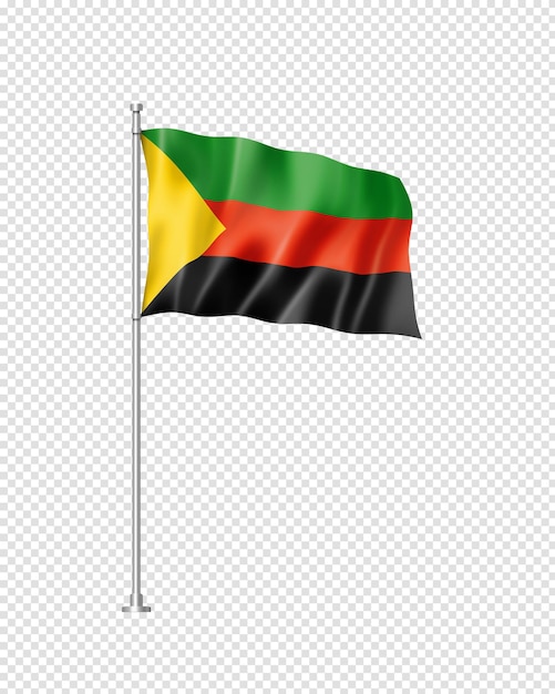 Azawad MNLA bandera aislado en blanco