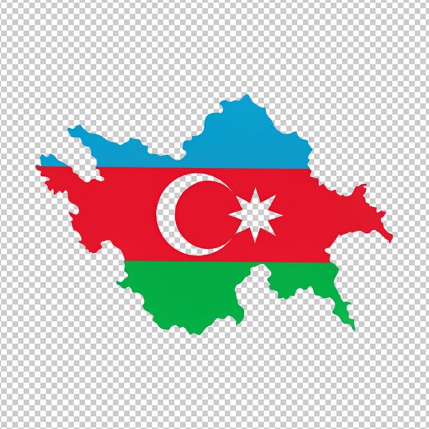 Azerbaiyán en un fondo transparente