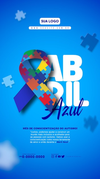 azul abril mes do autismo giornata dell'autismo