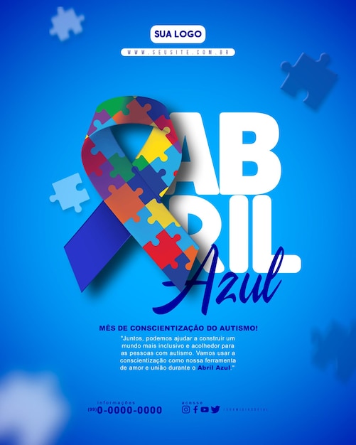 azul abril mes do autismo giornata dell'autismo