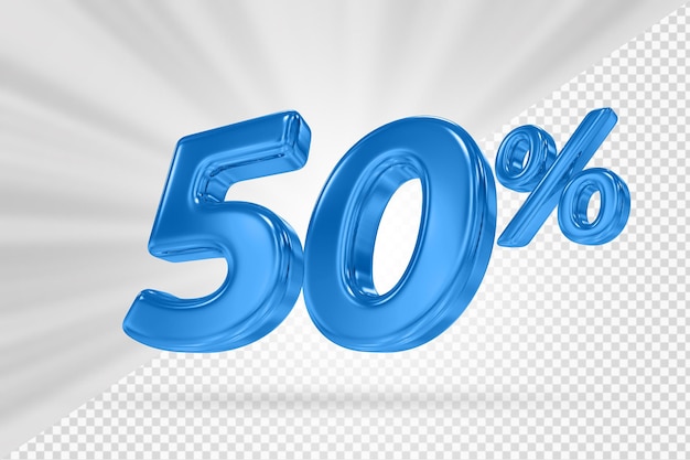 azul descuento 50off 3d render