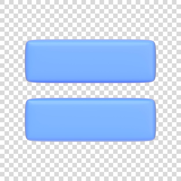 PSD azul es igual a signo aislado sobre fondo blanco icono 3d signo y símbolo estilo minimalista de dibujos animados