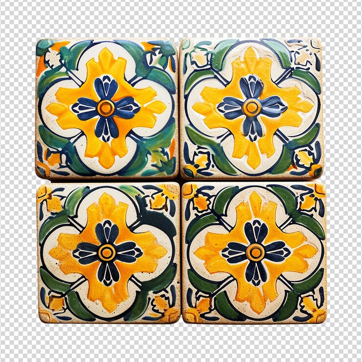 PSD los azulejos de cerámica aislados sobre un fondo transparente png