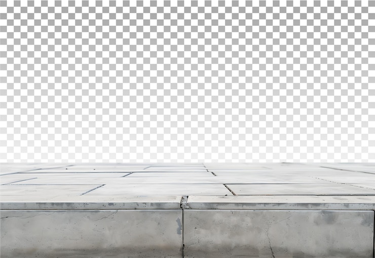 PSD azulejos de hormigón pulido aislamiento de fondo transparente