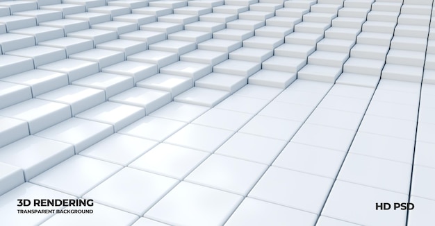 Los azulejos de pared blancos 3d el fondo técnico del cuadrado abstracto