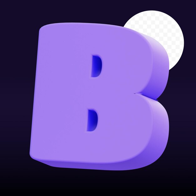 PSD b 3d-buchstabe