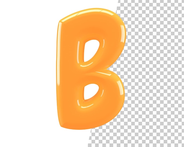 PSD b buchstabe goldtext 3d rendern