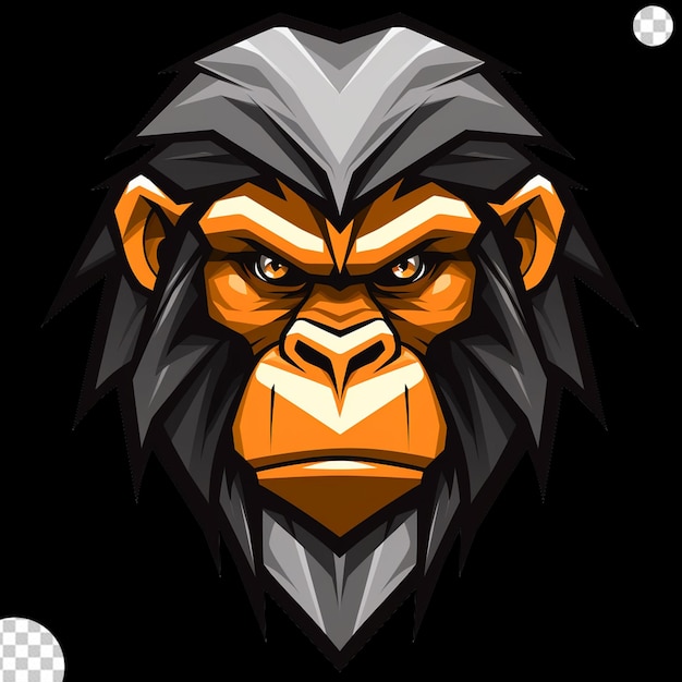 PSD baboon mascot logotipo png transparente