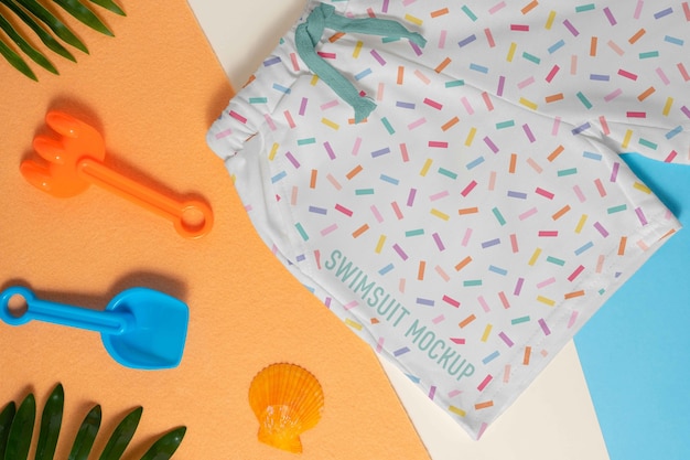 Baby-Badeanzug-Mockup-Design