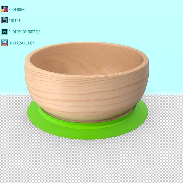 PSD baby dish 3d-rendering-psd