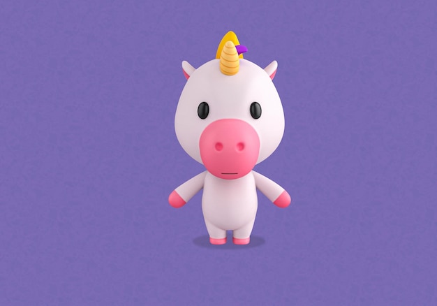 PSD baby-einhorn 3d-rendering