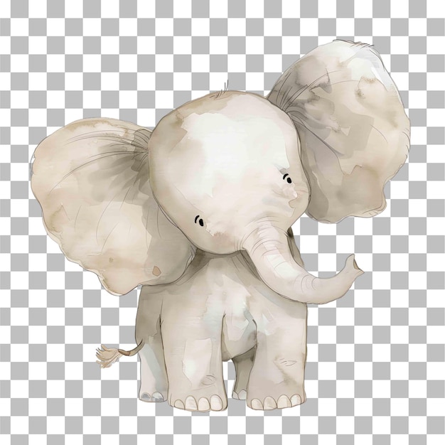 PSD baby elefant mit herzen und sternen pastellfarben aquarell kindergarten