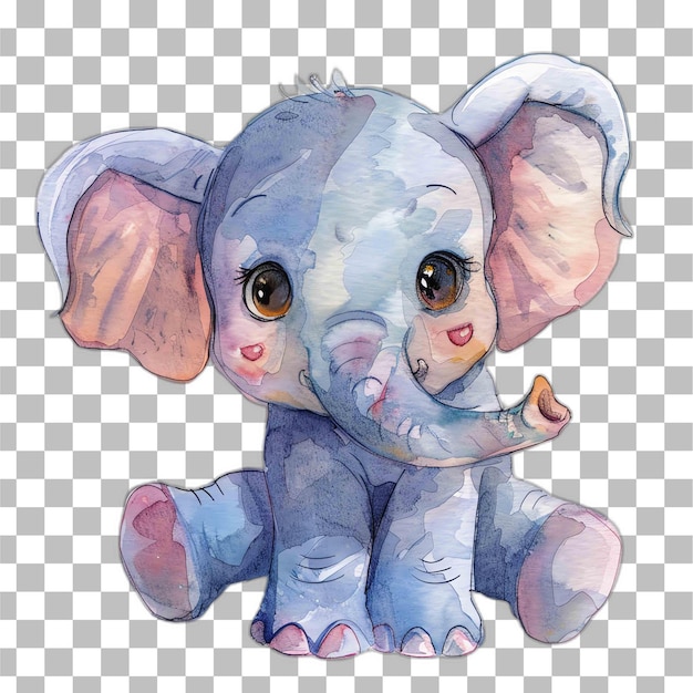 PSD baby-elefanten-wasserfarben-kindergarten