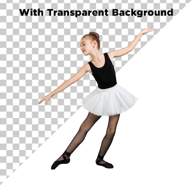 Baby Girl Dancing PNG PSD isolato su uno sfondo trasparente