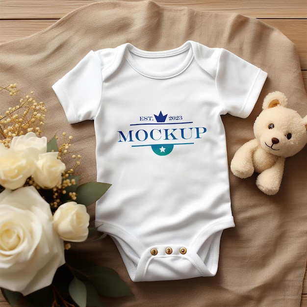 Baby-kostüm-mockup-design-psd-vorlage