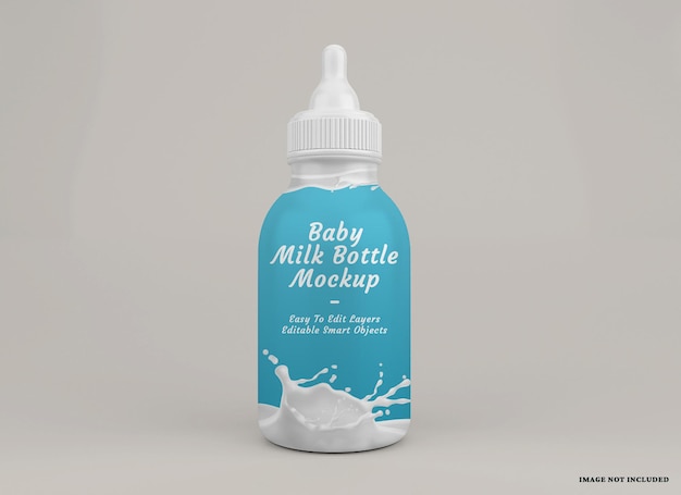 Baby-milchflaschen-mockup-design