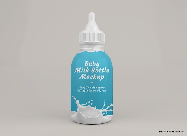 Baby-Milchflaschen-Mockup-Design