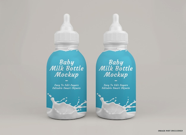 Baby-Milchflaschen-Mockup-Design