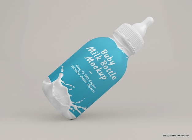 Baby-Milchflaschen-Mockup-Design