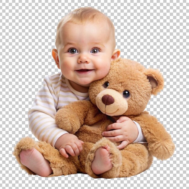 PSD baby mit einem teddybären