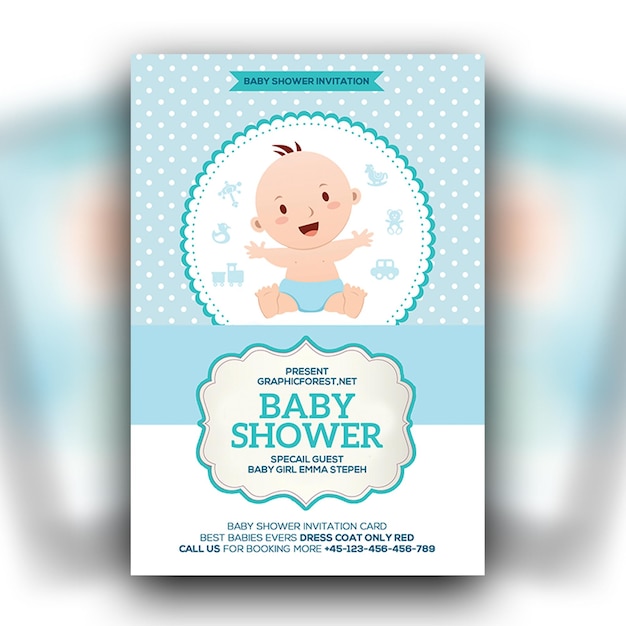 Baby shower invitation card