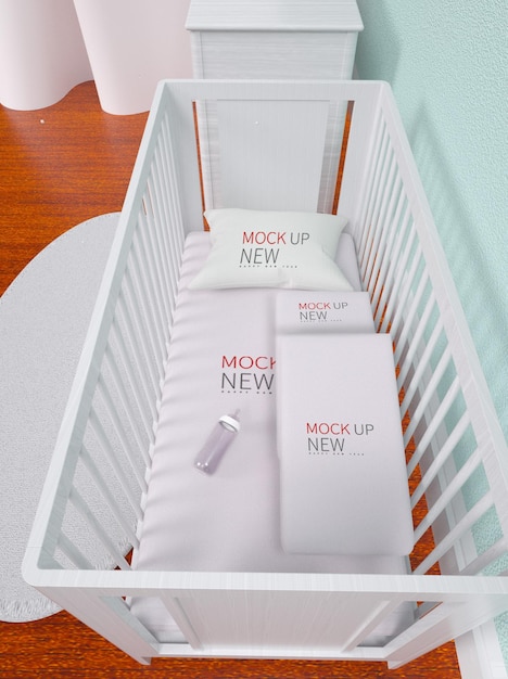 Babybett mockup design