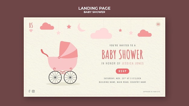 PSD babyparty-landingpage