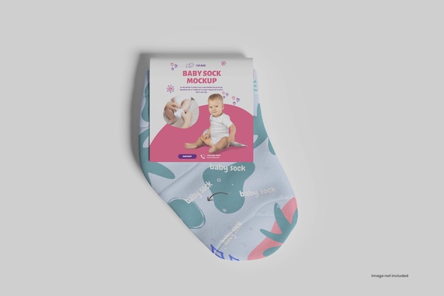 Babysocken mit label-mockup