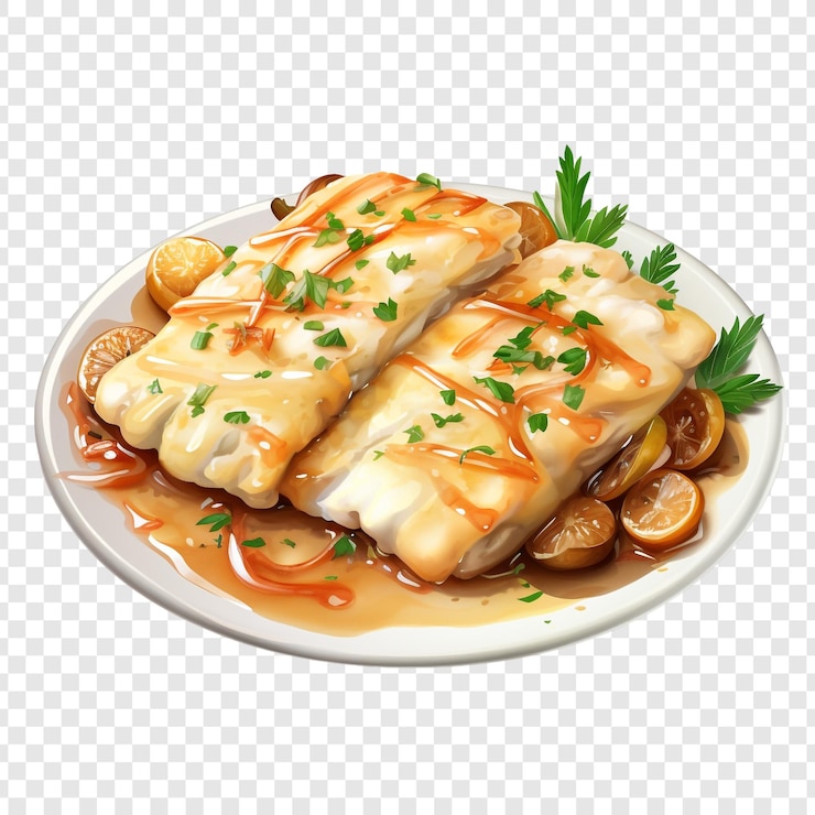 PSD bacalhau isolato su uno sfondo trasparente