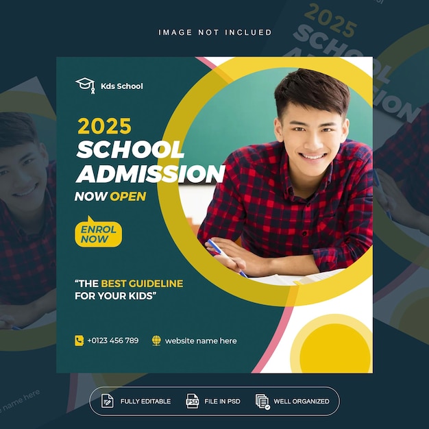 Back-to-school-Banner-Vorlage für Social-Media-Posts