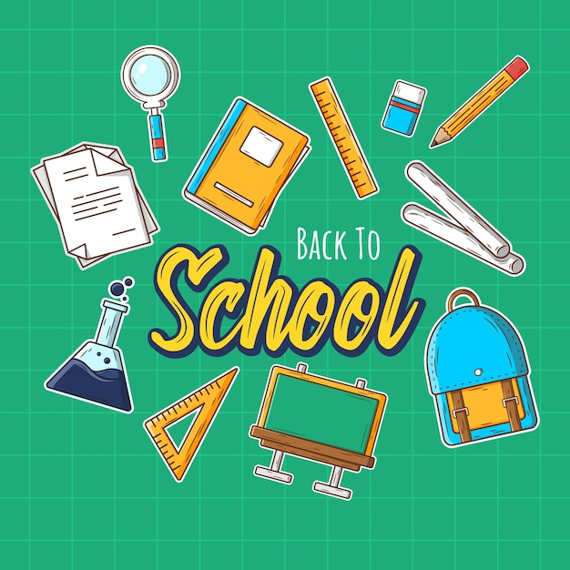 Back to School Hintergrund Illustration