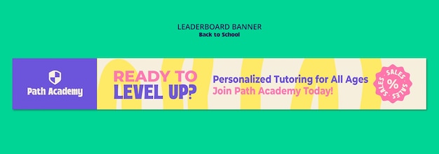 Back to school leaderboard banner for path academy