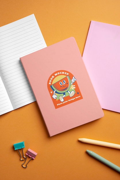 Back-to-school-Material-Mockup für die Schulzeit
