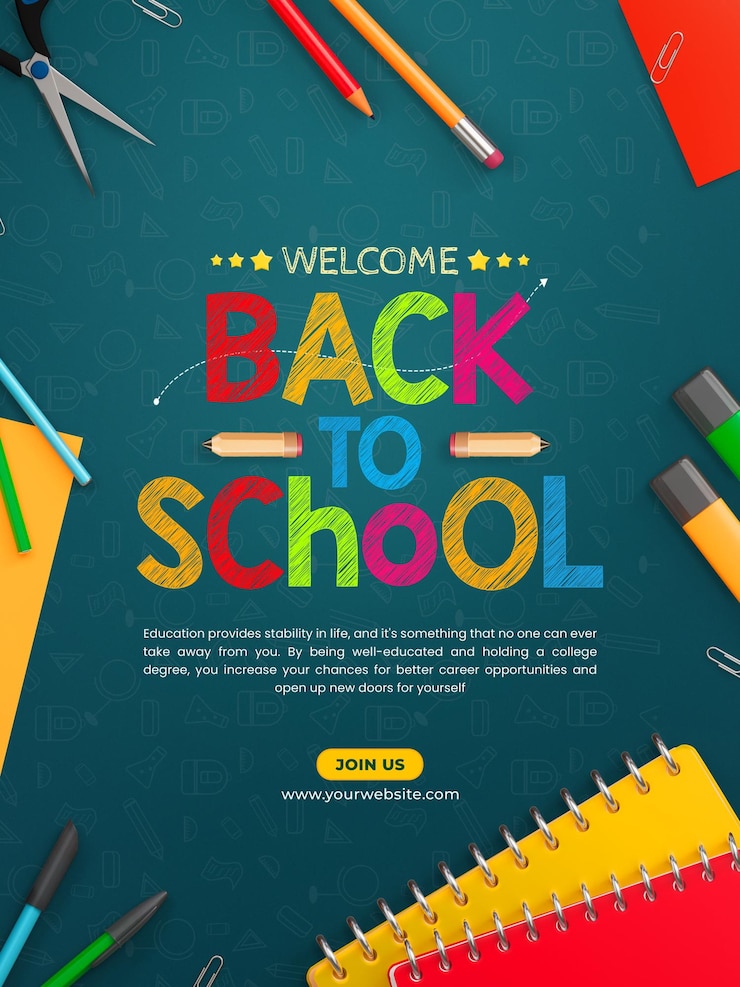 Back to school modello di progettazione di storie per i social media