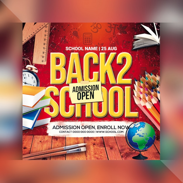 Back to school party flyer