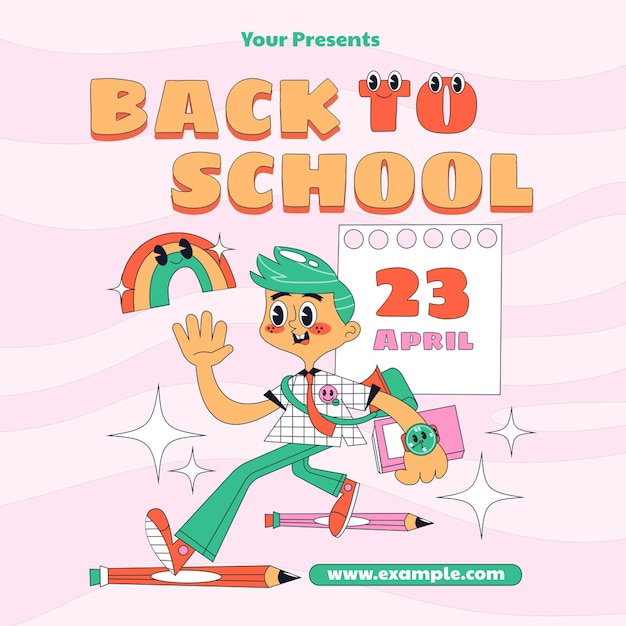 Back to School post sui social media