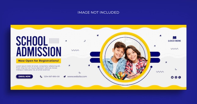 Back to School Social Media Web Banner Flyer und Facebook Cover Foto Design Vorlage