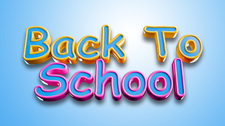 PSD back to school typography