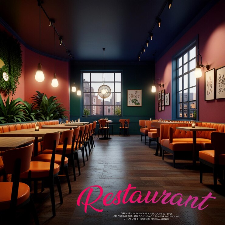 PSD background del ristorante