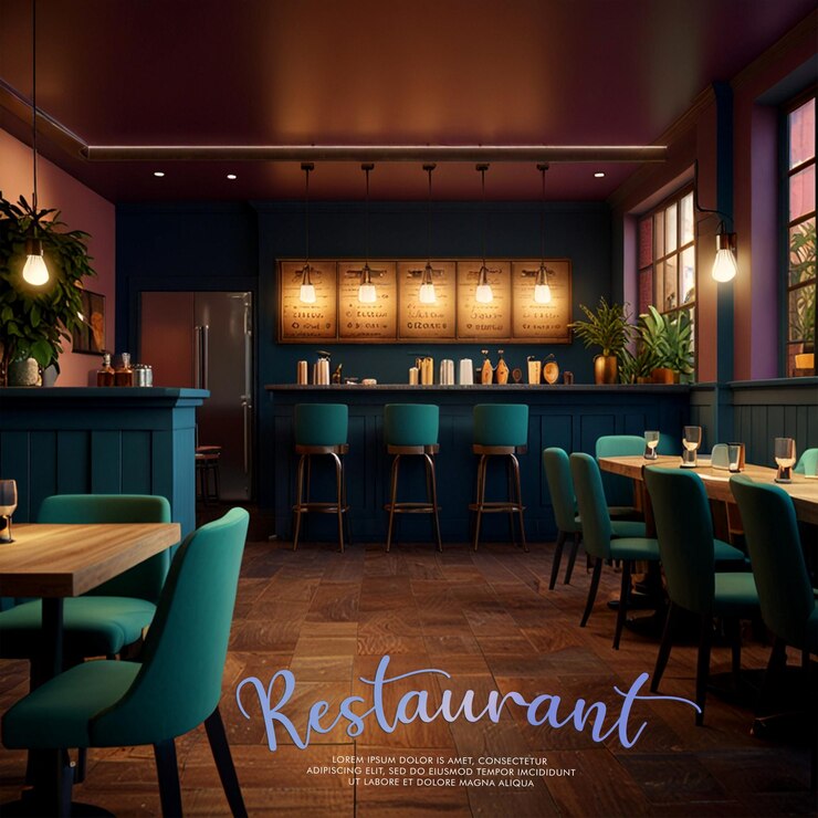 PSD background del ristorante