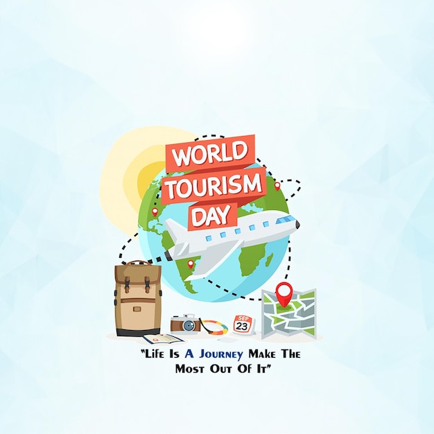 Background della felice Giornata mondiale del turismo
