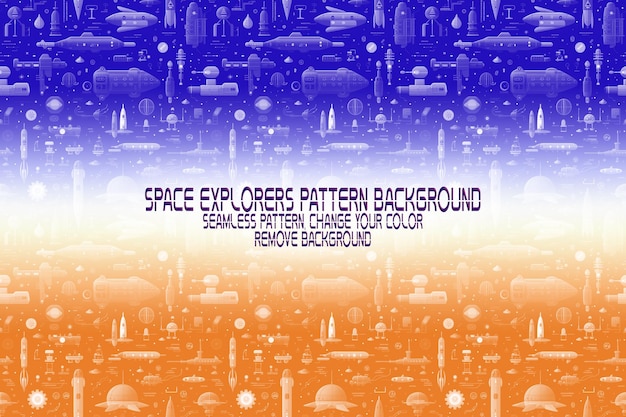 background texture with space explorers shuttles planets and stars editable psd pattern
